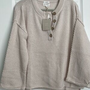 Blu Pepper Cream Knit Sweater Set